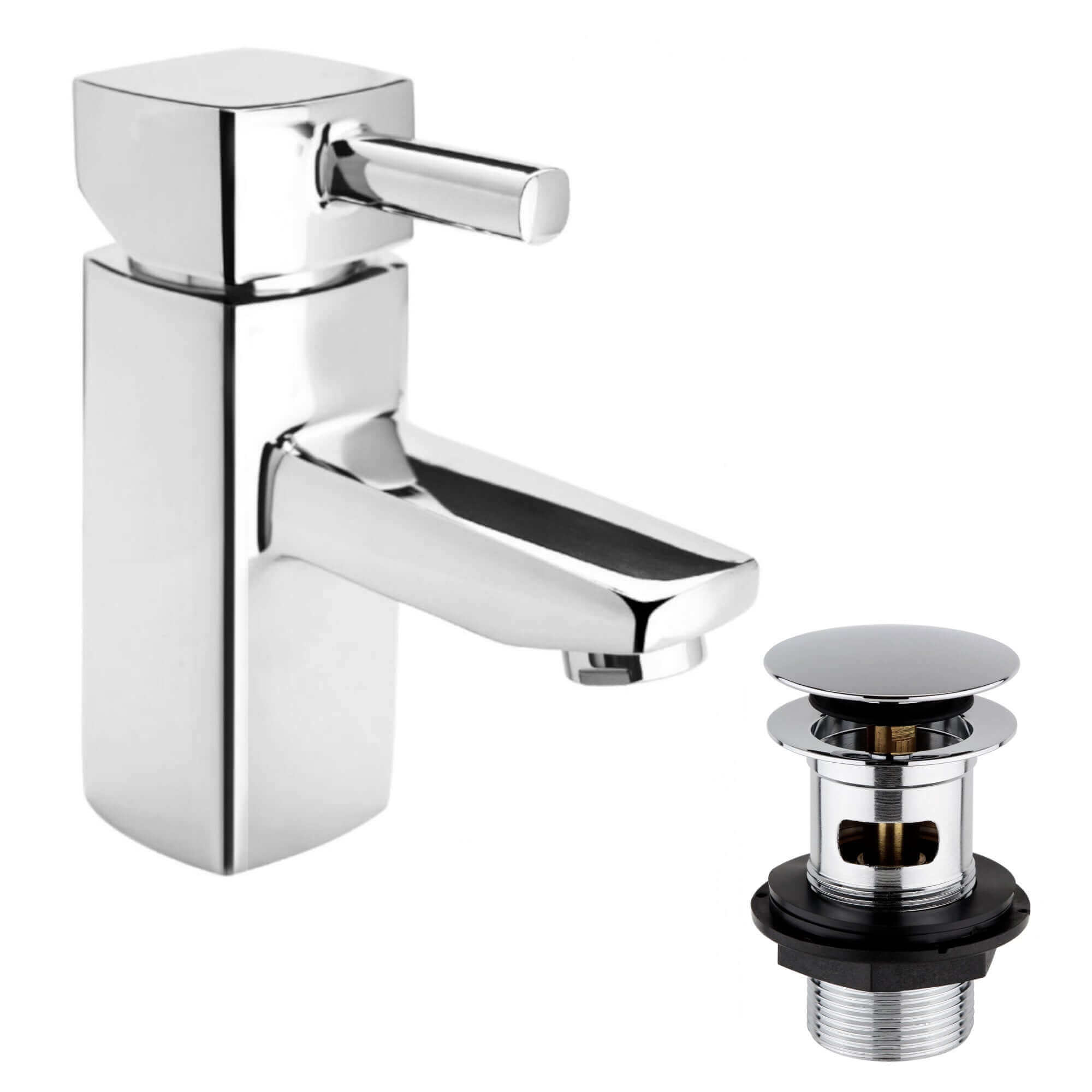 Buy Stella basin mixer tap with slotted waste - chrome Online UK | HOUSE OF ENKI